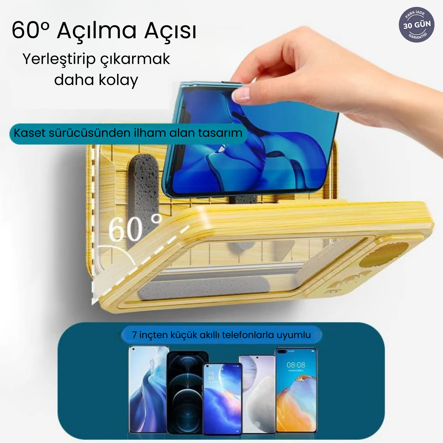 Dusiva® Hoparlörlü Su Geçirmez Telefon Kabini