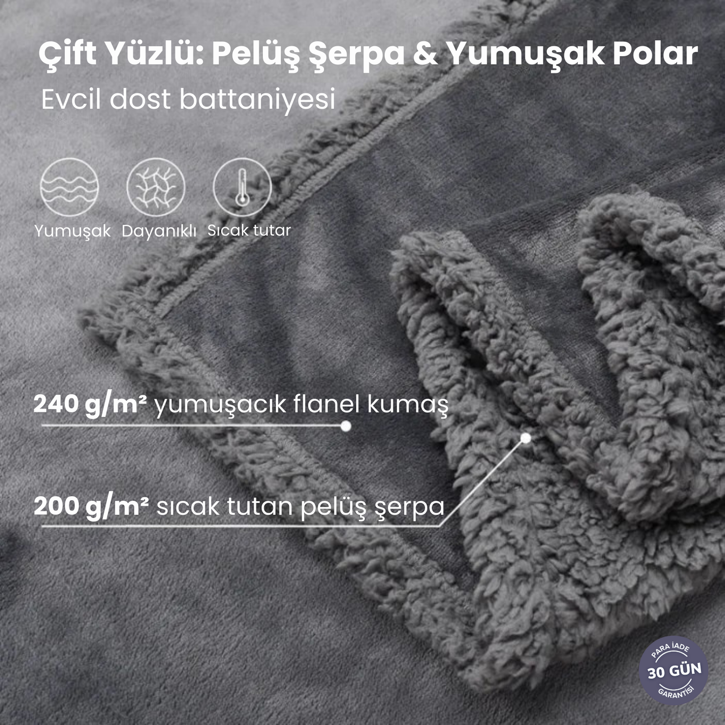 Dusiva® Su Sızdırmaz Konfor Battaniyesi